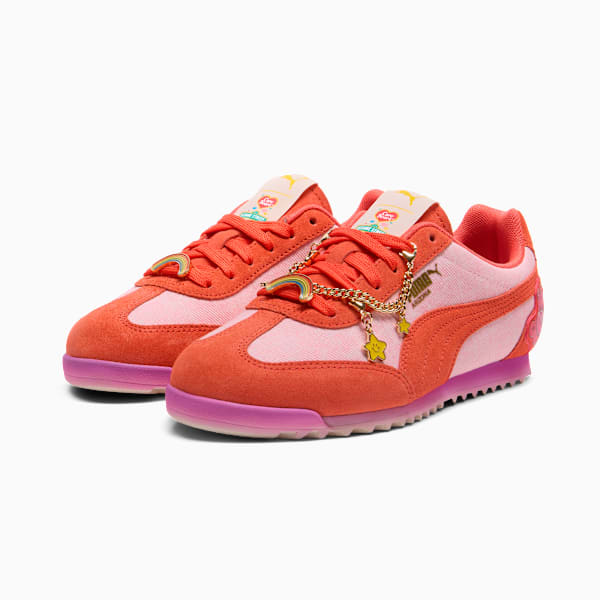 PUMA x CARE BEARS x SESAME STREET Arizona Women's "Elmo Cheer" Sneakers, Pearl Pink-Red Glamour-Mauve Pop, extralarge